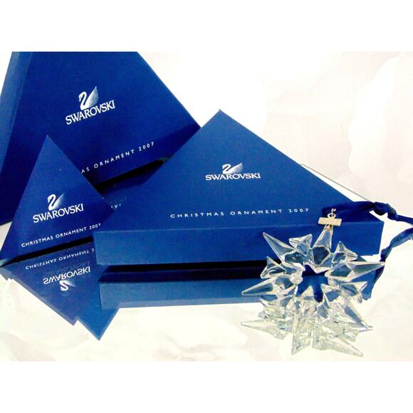 NEW 2007 Swarovski Crystal STAR Snowflake CHRISTMAS ORNAMENT Annual Ltd Ed NIB! - Picture 6 of 6